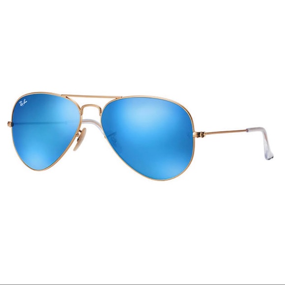 Ray-Ban Accessories - RAY-BAN Aviators Blue Flash/Gold Sunglasses Women